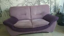 Canapé deux places fixe 163cm microfibre bicolore très bon état assise Bultex 