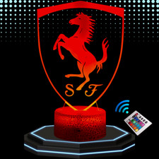 Lampe de chevet 3D LED Voiture Luxe Ferrari - 16 couleurs
