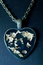 tour de cou collier coeur support couleur bronze noir copeaux or amour femme