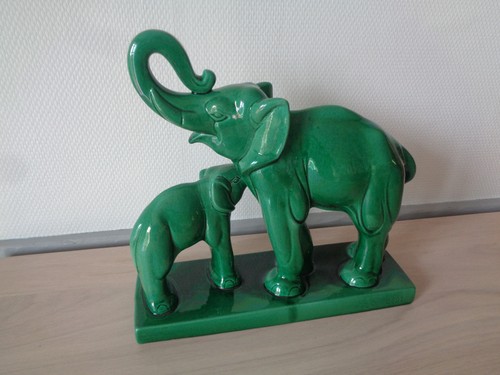 Sculpture elephant son - sculpture,