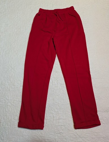 Pantalon jogging rouge coton