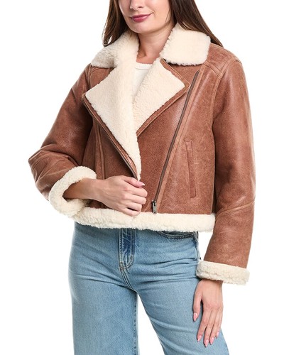 Maje leather coat - coat, women's