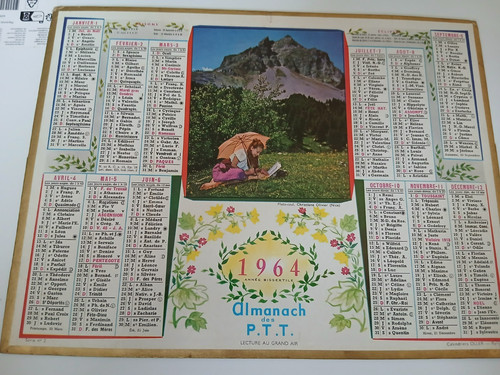 Calendrier almanachs poste - calendrier,