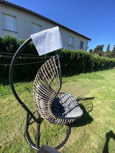 Fauteuil lune suspendu jardin - suspendu,