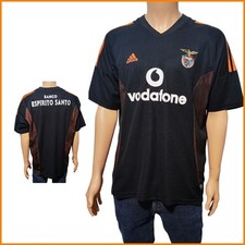 Maillot foot Benfica 2002 vintage rétro rare noir Adidas TAILLE XL
