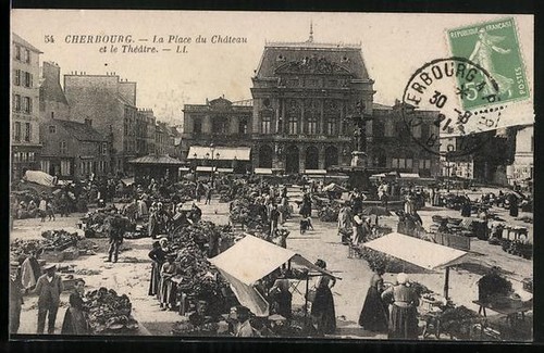 Cpa cherbourg place - la,