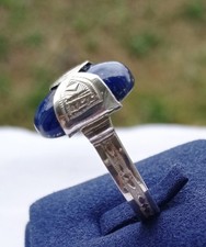 Bague argent massif 925 lapis