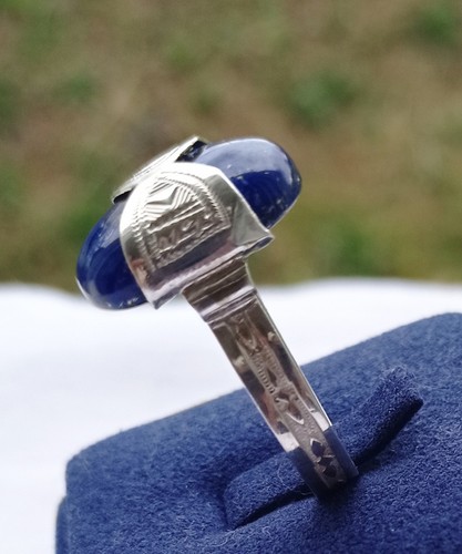 Bague argent massif - , lapis