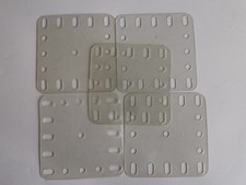 MECCANO LOT DE 5 PLAQUES TRANSPARENTES en plastique ref 193 a