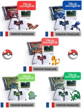 Pokémon GBA vert rouge emeraude rubis saphir feuille cartmod boite pile francais