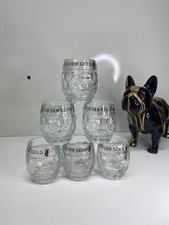 Ensemble 6 chope à bière Fischer Gold Forme Tonneau en bonne etat 0,25 cl