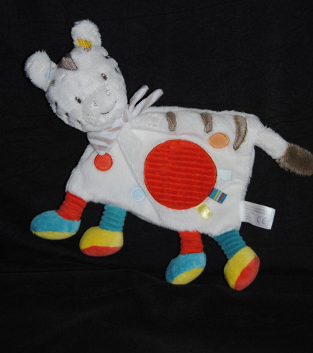 Doudou plat zèbre - plat,