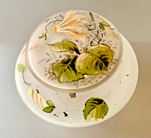 Bonbonnière ancienne verre - bonbonnière,