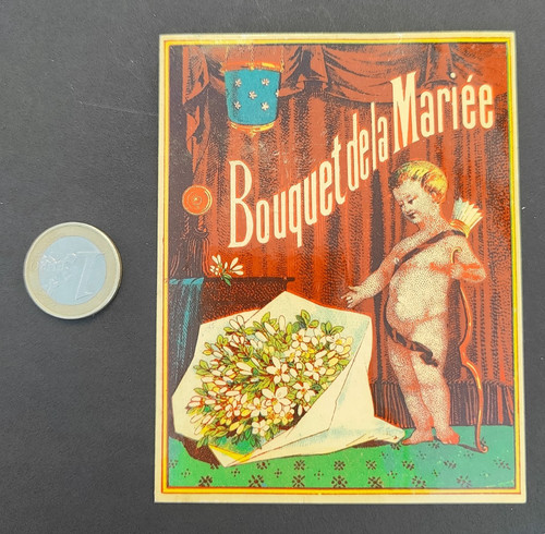 Ancienne étiquette bouquet - ancienne, de