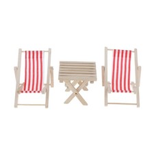 3pièces 1/6 Chaise de Plage Mobilier de Maison de Poupées