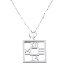  Mode Géométrie En Acier Inoxydable Carré Pendentif Collier Chaîne Charmes