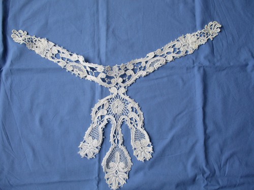 Col guimpe dentelle fuseaux - col,