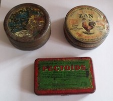 Lot de 3 anciennes boites de