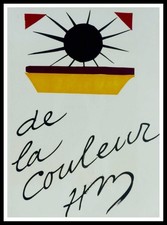 Henri MATISSE : De la couleur,  lithographie signée 1945