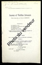 Littérature: Cambuzat, 1921. Jeunes et vieilles amours. Pièce en deux actes