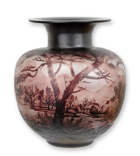 Vase verre galle style - en, «