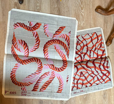 TEXTILE ANCIEN - TISSAGE - 2 GRANDES MISES EN CARTE  gouachées début XXème