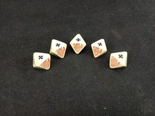 Rare jeu 5x dés 8 faces poker d'as zanzi comptoir café machine ancien estaminet