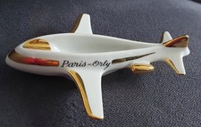 Ancien Cendrier Porcelaine Avion Paris-Orly