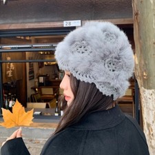 Femme Bonnet Tricot Crochet