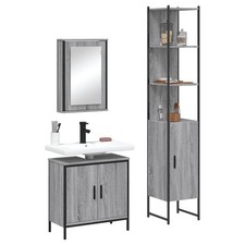 Ensemble de Meubles Salle de Bain Armoire Toilette 3 pcs Bois Ingénierie vidaXL
