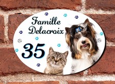 Plaque maison chien et chat
