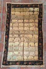 ANCIENNE TENTURE AFRICAINE CASAMANCE. PATCHWORK ÉLÉPHANTS 