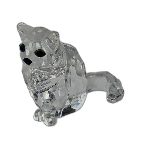 Swarovski crystal sitting cat - crystal,