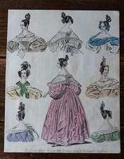 Gravure de mode ancienne robe