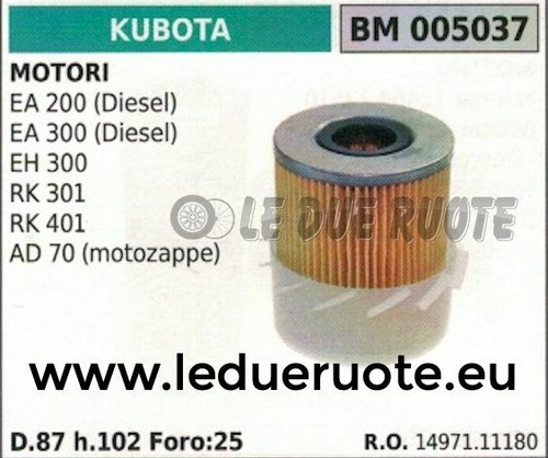 Filtre air moteur kubota - filtre,