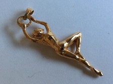 Pendentif Ballerine Danseuse Gymnaste métal doré