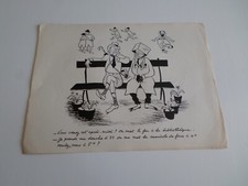 arts - carrizey - les fous sur un banc - reproduction 1943