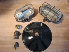 Lampe atelier émaillée hublot ( Industriel - loft )