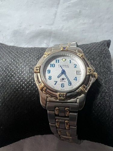 Fossil blue 50m date silver - fossil,