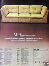 PUBLICITÉ MEUBLES MD PRÉSENTE ATLANTA ENSEMBLE DYNAMIQUE BANQUETTE PANORAMIQUE