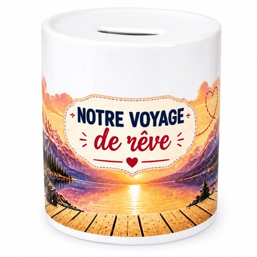 Tirelire voyage céramique - en,