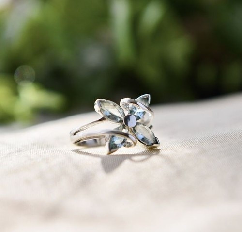 Bague argent 925 - 925, bleue