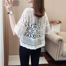 Femmes Dentelle Crochet Haut