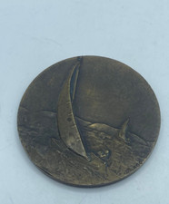 MEDAILLE ANCIENNE PAR DRAGO VOILE VOILIER REGATE MEDAILLE NON ATTRIBUÉE