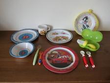 Lot vaisselle BEBE Assiettes couverts grignoteuse Nuby