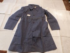 84/ ANCIENNE BLOUSE ECOLIER  TABLIER ENFANT fille ECOLE ANNEES 50 coton bleu