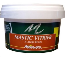 Mastic vitrier neutre à l'huile de lin pose et masticage vitres 1kg MIEUXA