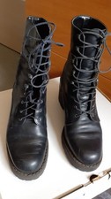 Bottines en cuir noir avec lacets taille 37, marque Bravo Browns Italie
