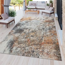 Tapis Intérieur Extérieur, Poils Ras Pour Balcon Terrasse, Design Vintage Coloré