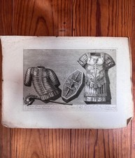 Gravure à l’Antique début XIXe armure romaine Roccheggiani fecitK3